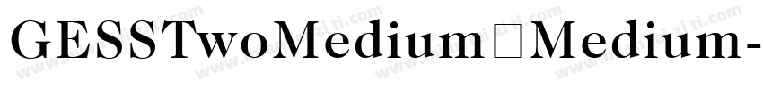 GESSTwoMedium一Medium字体转换