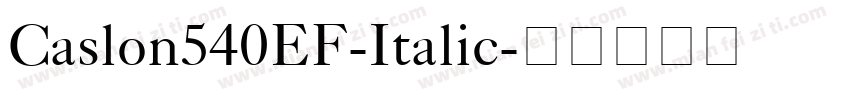 Caslon540EF-Italic字体转换