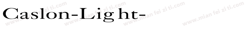Caslon-Light字体转换