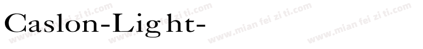 Caslon-Light字体转换