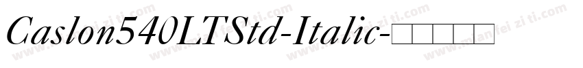 Caslon540LTStd-Italic字体转换