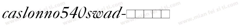 caslonno540swad字体转换