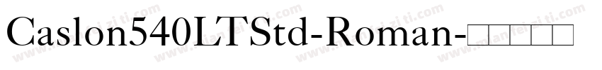 Caslon540LTStd-Roman字体转换