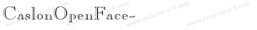 CaslonOpenFace字体转换
