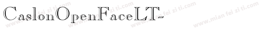 CaslonOpenFaceLT字体转换