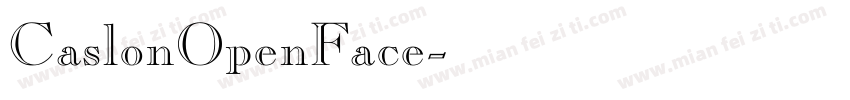 CaslonOpenFace字体转换