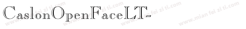 CaslonOpenFaceLT字体转换