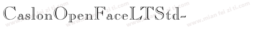 CaslonOpenFaceLTStd字体转换