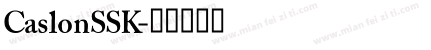 CaslonSSK字体转换