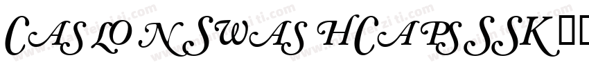 CaslonSwashCapsSSK字体转换