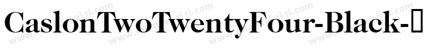 CaslonTwoTwentyFour-Black字体转换
