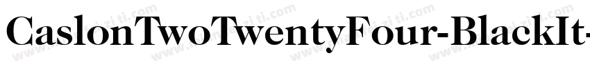 CaslonTwoTwentyFour-BlackIt字体转换