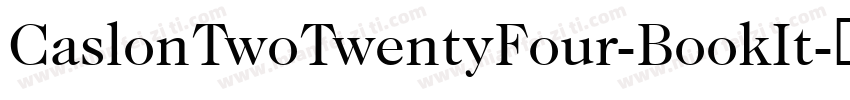 CaslonTwoTwentyFour-BookIt字体转换