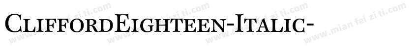CliffordEighteen-Italic字体转换