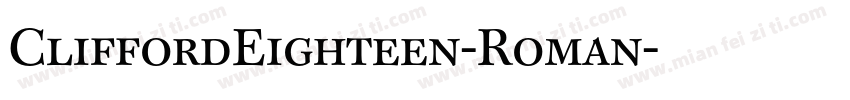 CliffordEighteen-Roman字体转换