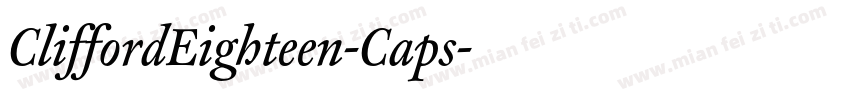 CliffordEighteen-Caps字体转换