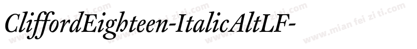 CliffordEighteen-ItalicAltLF字体转换