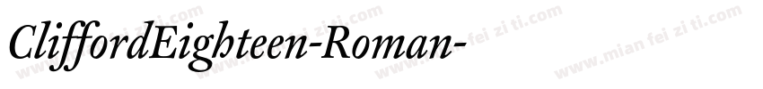 CliffordEighteen-Roman字体转换
