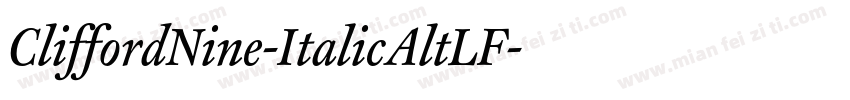 CliffordNine-ItalicAltLF字体转换
