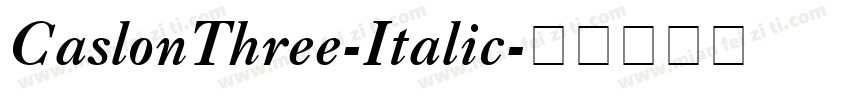 CaslonThree-Italic字体转换