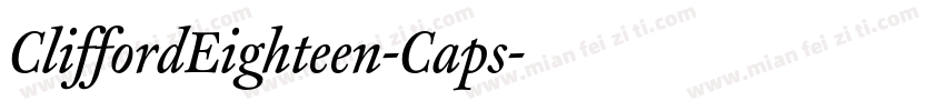 CliffordEighteen-Caps字体转换