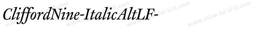 CliffordNine-ItalicAltLF字体转换