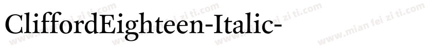 CliffordEighteen-Italic字体转换
