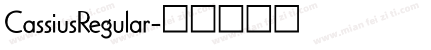 CassiusRegular字体转换