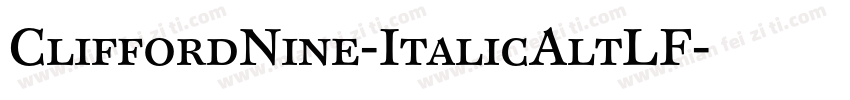 CliffordNine-ItalicAltLF字体转换