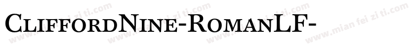 CliffordNine-RomanLF字体转换