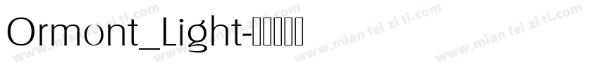Ormont_Light字体转换