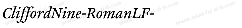 CliffordNine-RomanLF字体转换