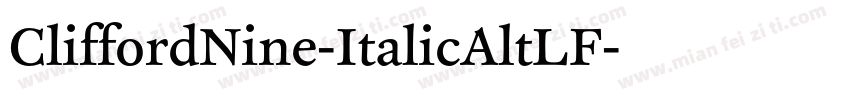 CliffordNine-ItalicAltLF字体转换