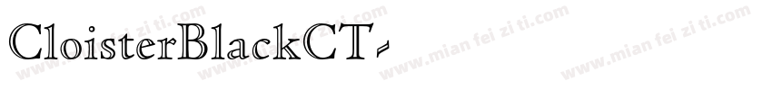 CloisterBlackCT字体转换