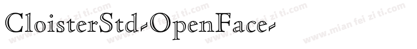CloisterStd-OpenFace字体转换