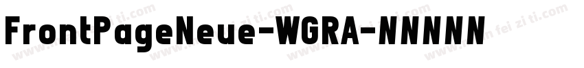 FrontPageNeue-WGRA字体转换