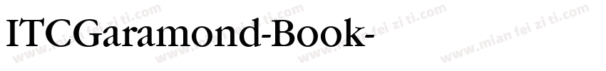 ITCGaramond-Book字体转换