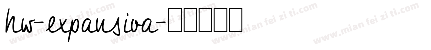 hw-expansiva字体转换