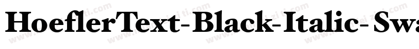 HoeflerText-Black-Italic-Swash字体转换