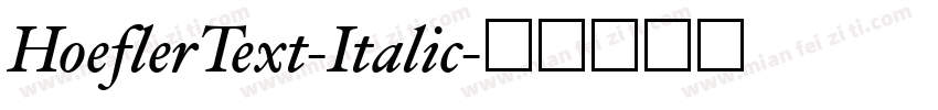 HoeflerText-Italic字体转换