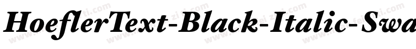 HoeflerText-Black-Italic-Swash字体转换