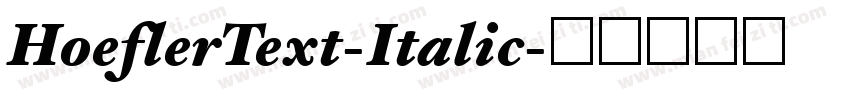 HoeflerText-Italic字体转换