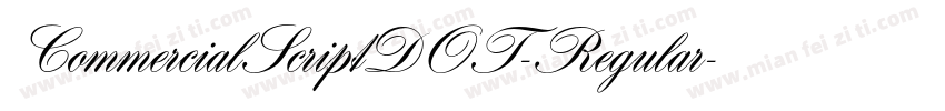 CommercialScriptDOT-Regular字体转换