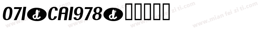 071-CA1978字体转换