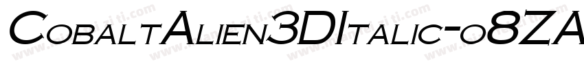 CobaltAlien3DItalic-o8ZA字体转换