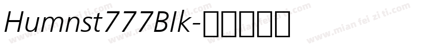 Humnst777BIk字体转换