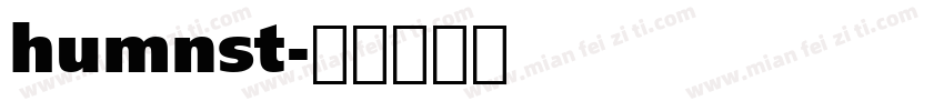 humnst字体转换