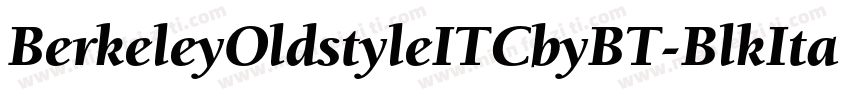 BerkeleyOldstyleITCbyBT-BlkItal字体转换
