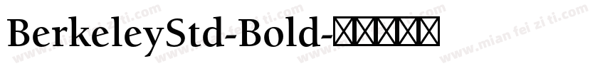 BerkeleyStd-Bold字体转换