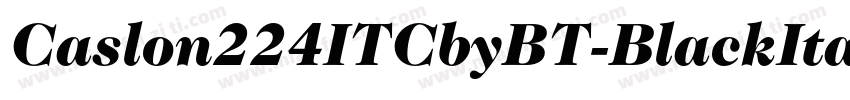 Caslon224ITCbyBT-BlackItalic字体转换
